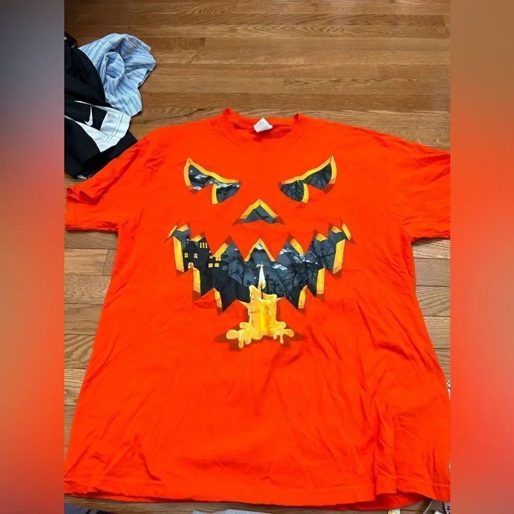 Scary Jack-o-lantern Halloween Pumpkin Tshirt